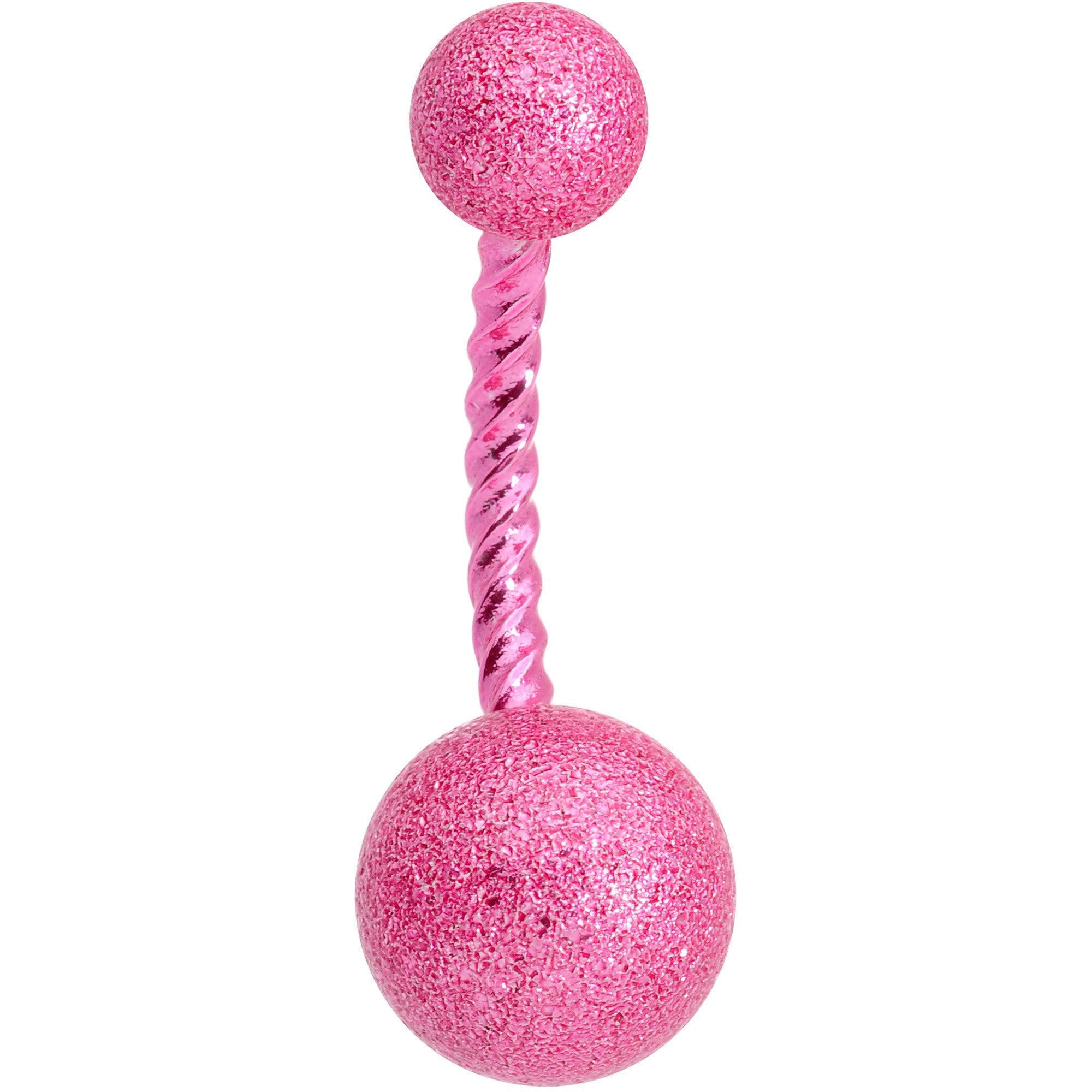 BodyCandy Pink Anodized Tastefully Twisted Belly Ring — main product shot