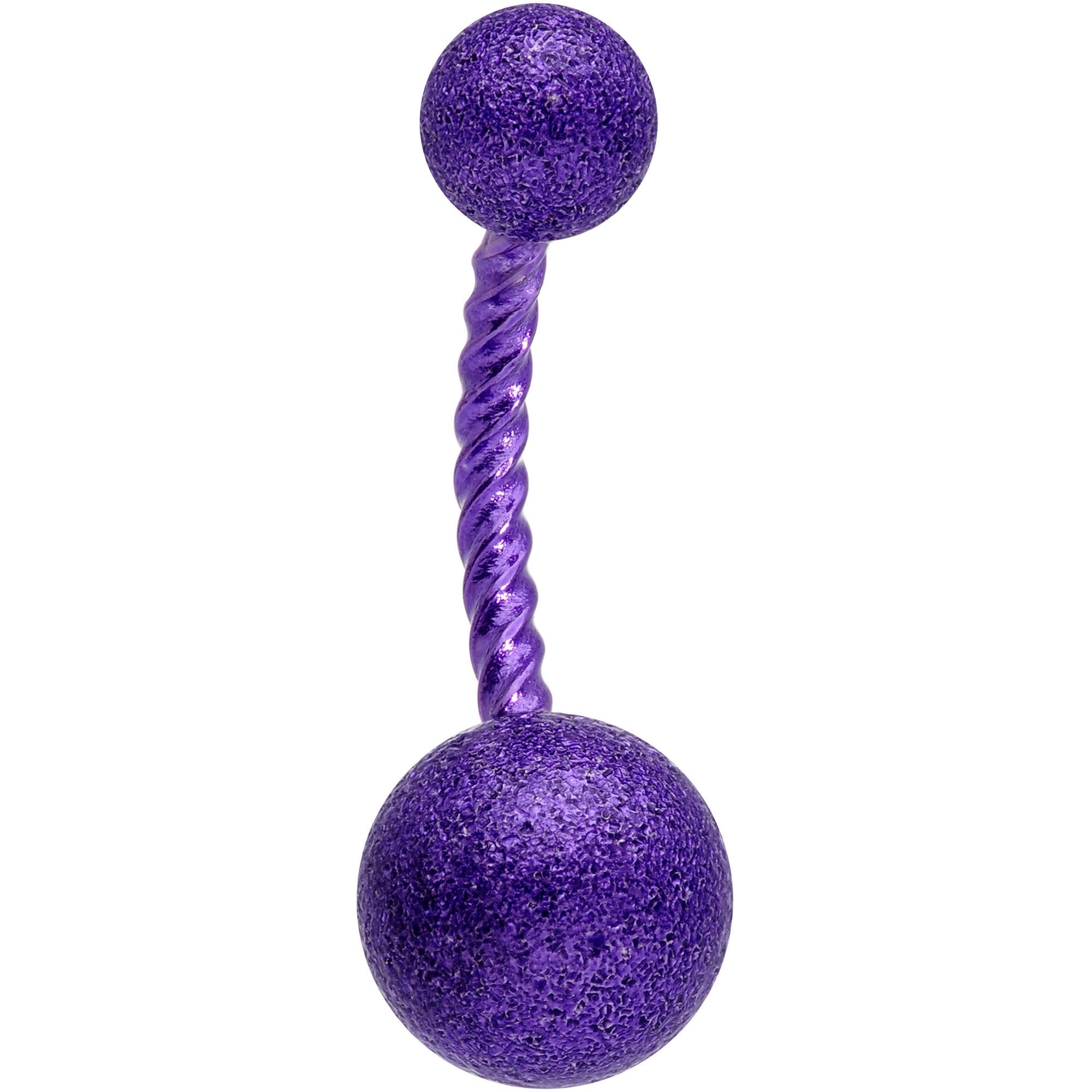 BodyCandy Purple Anodized Tastefully Twisted Belly Ring — main product shot