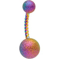 BodyCandy Rainbow Anodized Tastefully Twisted Belly Ring — main product shot