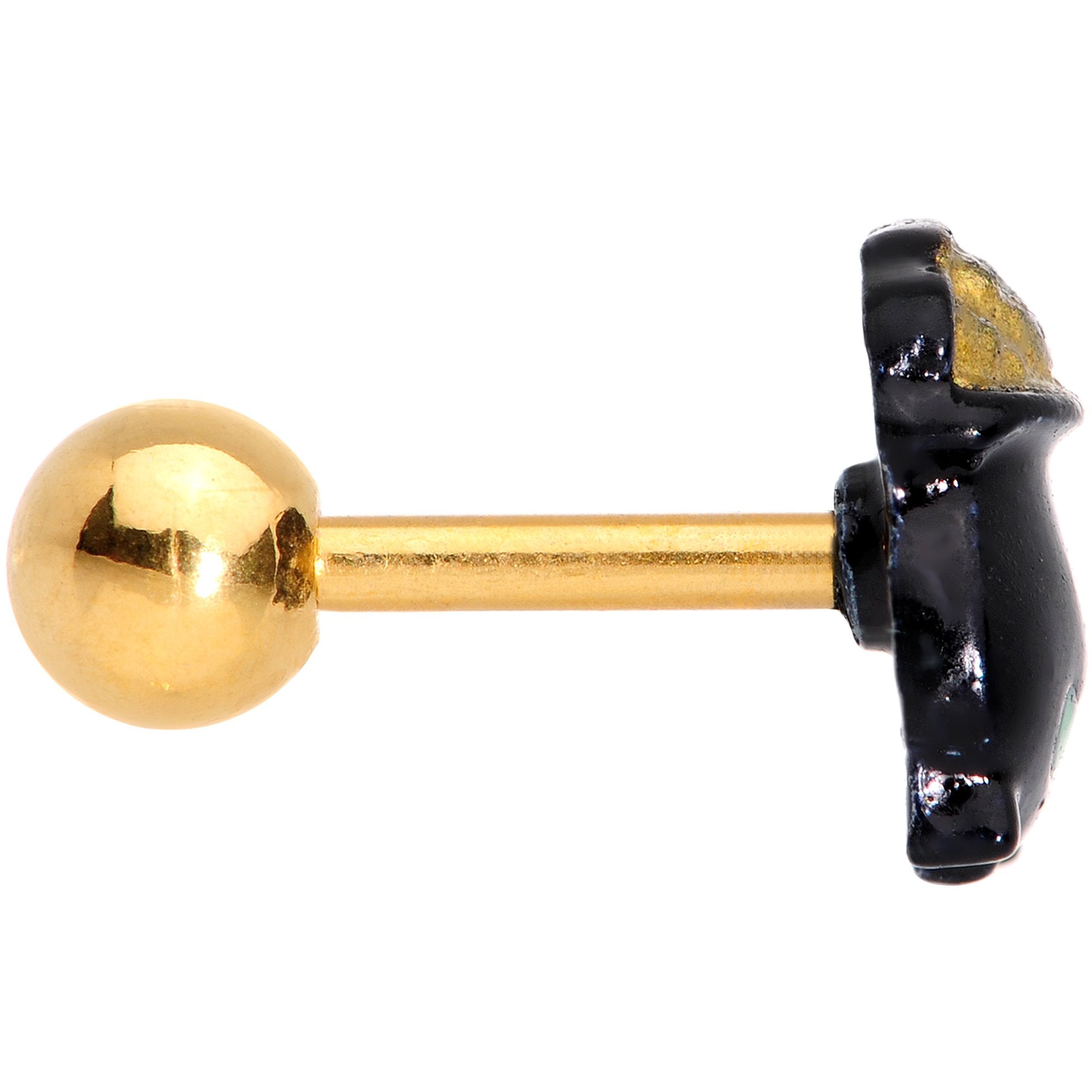 BodyCandy 16G 1/4 Pot of Gold St Patricks Day Cartilage Tragus Earring — lifestyle context