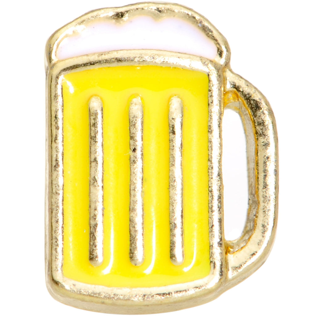 BodyCandy 16G 1/4 St Patricks Day Frosty Mug Beer Cartilage Tragus Earring — detail and construction