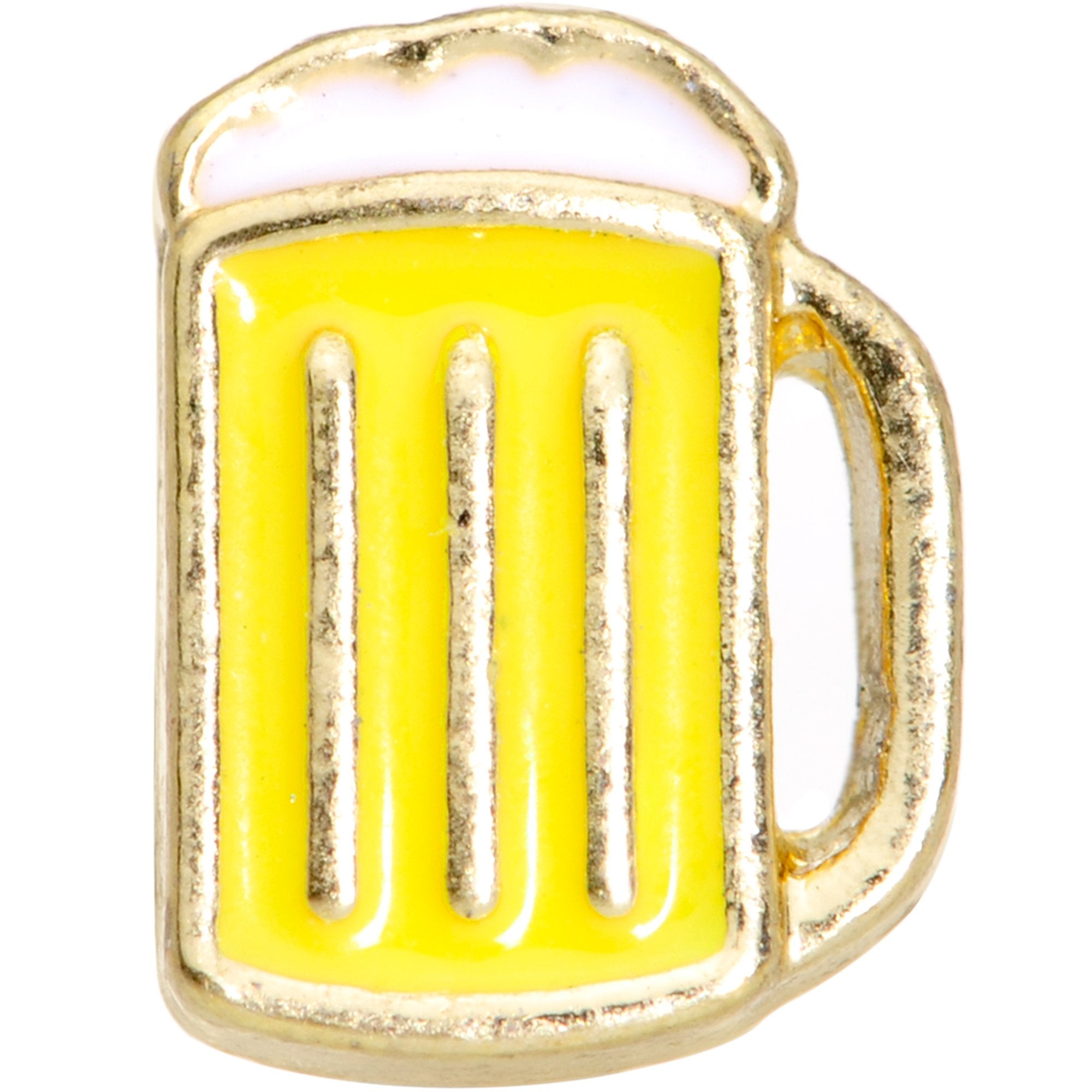 BodyCandy 16G 1/4 St Patricks Day Frosty Mug Beer Cartilage Tragus Earring — detail and construction