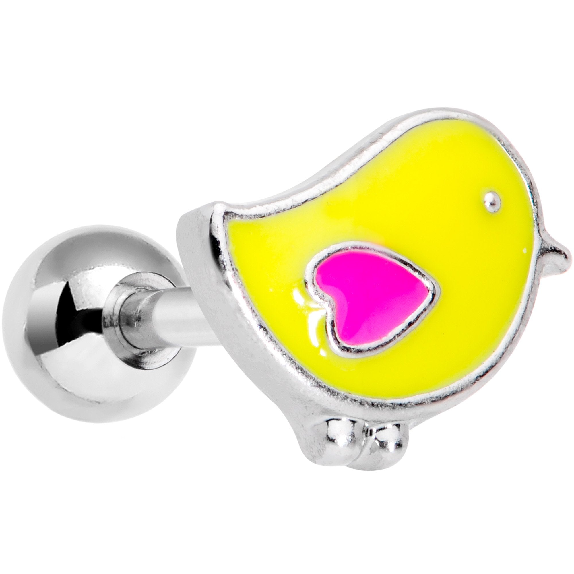 BodyCandy 16G 1/4 Yellow Easter Chick Cartilage Tragus Earring — main product shot