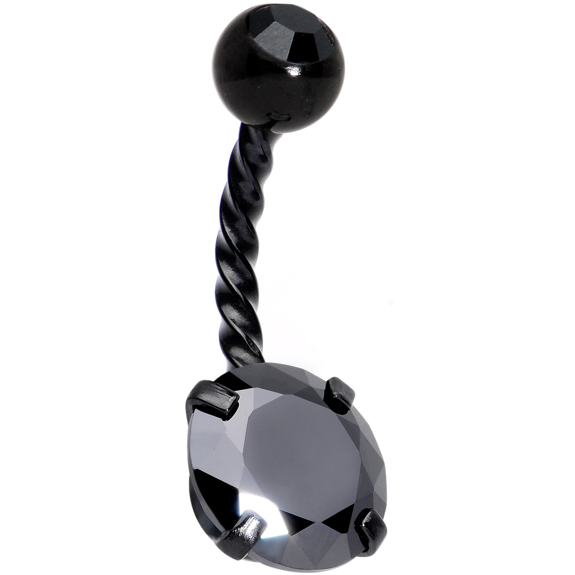 BodyCandy Black Gem Black Totally Twisted Belly Ring Set of 2 — lifestyle context