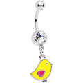 BodyCandy Clear Gem Yellow Easter Chick Dangle Belly Ring — main product shot