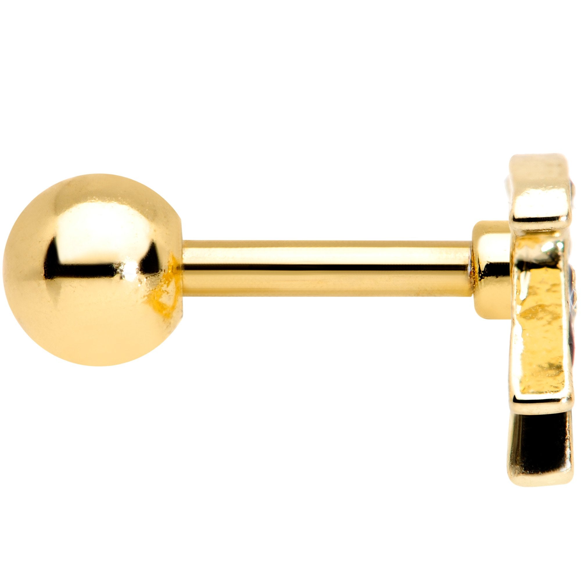 BodyCandy 16G 1/4 Gold Tone Swallow Tattoo Black Bird Cartilage Tragus — lifestyle context