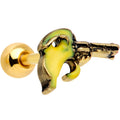 BodyCandy 16G 1/4 Gold Tone Banana Peel Gun Cartilage Tragus Earring — main product shot