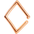 BodyCandy 16G 3/8 Rose Gold Tone Rhombus Closure Ring — main product shot