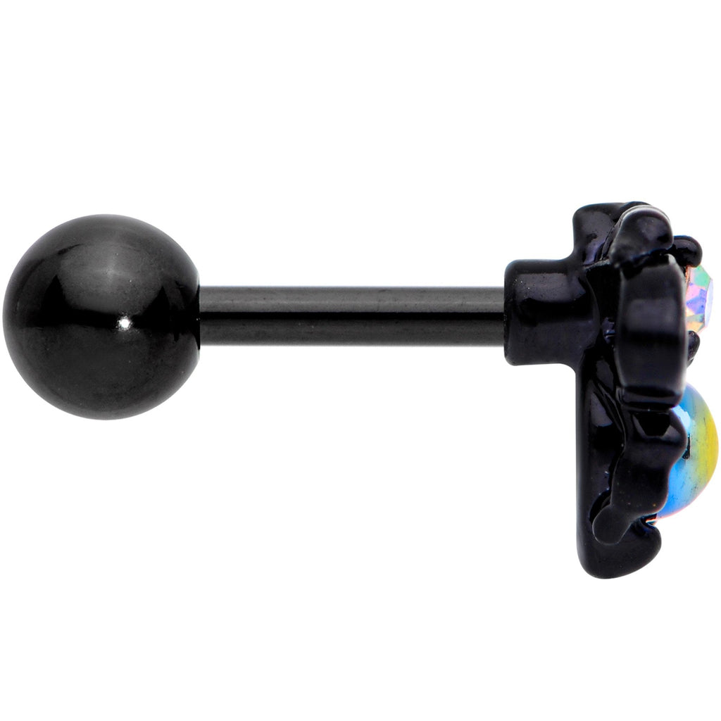 BodyCandy 16G 1/4 Aurora Gem Black Busy Bee Cartilage Tragus Earring — lifestyle context