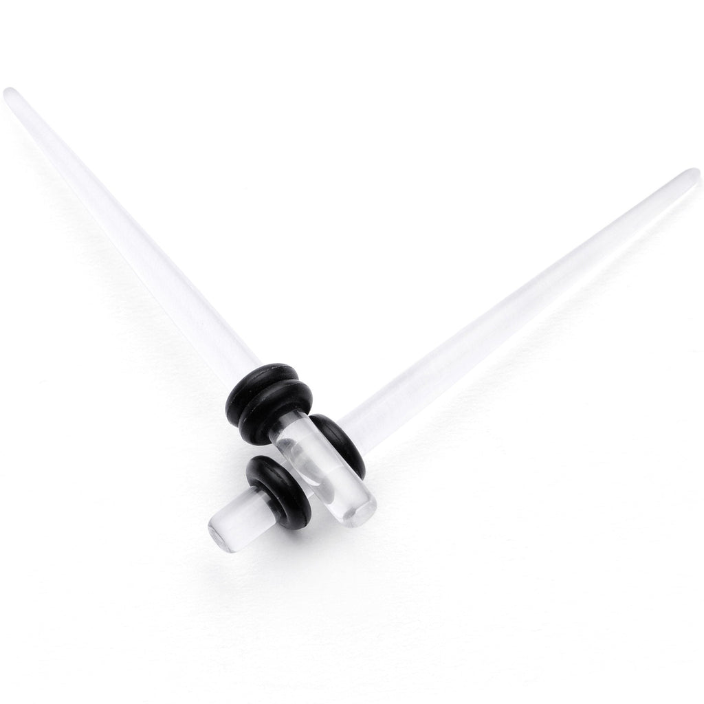 BodyCandy Clear Acrylic Straight Taper Set — main product shot