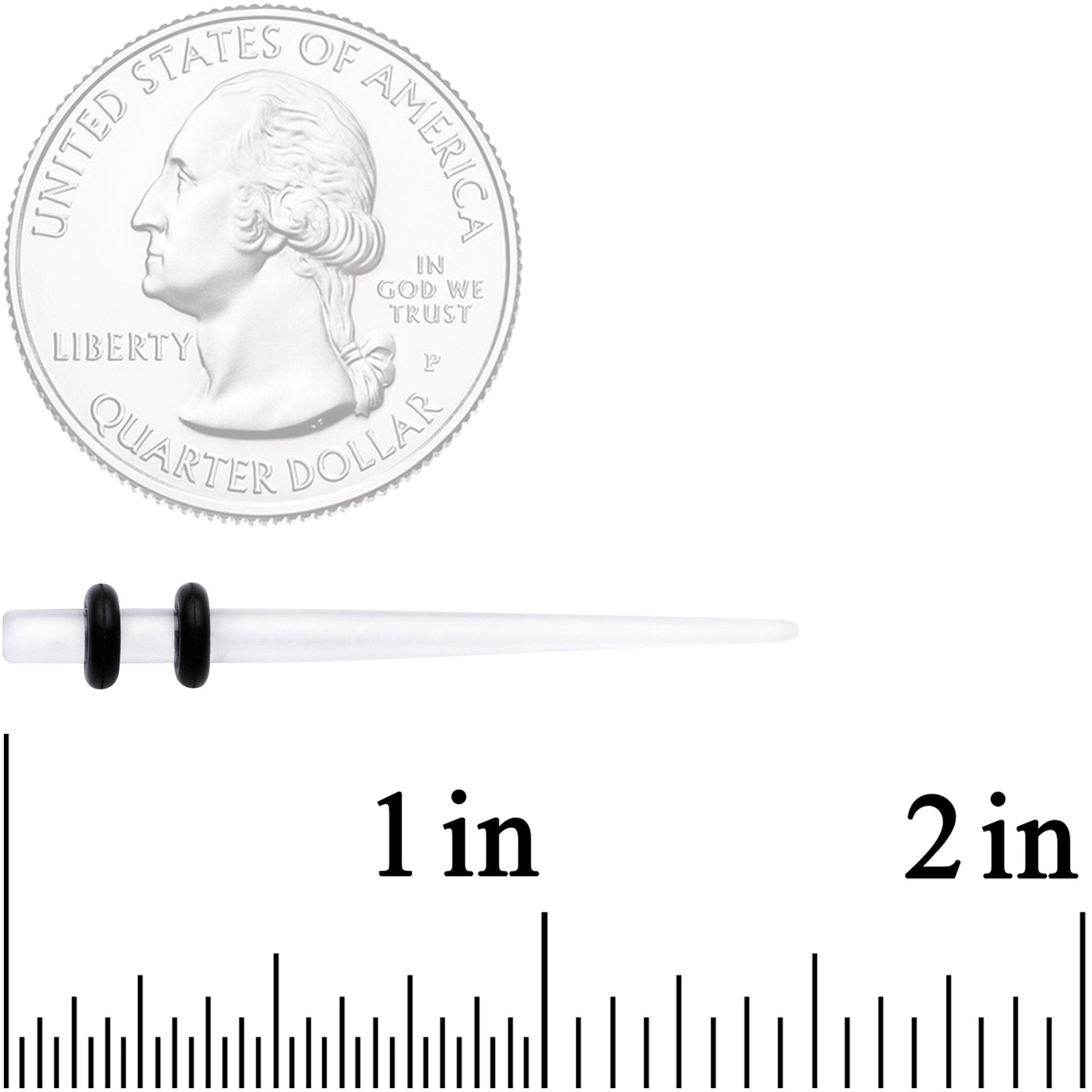 BodyCandy Clear Acrylic Straight Taper Set — branding close-up