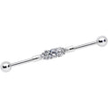 BodyCandy 14G Clear CZ Gem Fashionista Industrial Barbell 38mm — main product shot