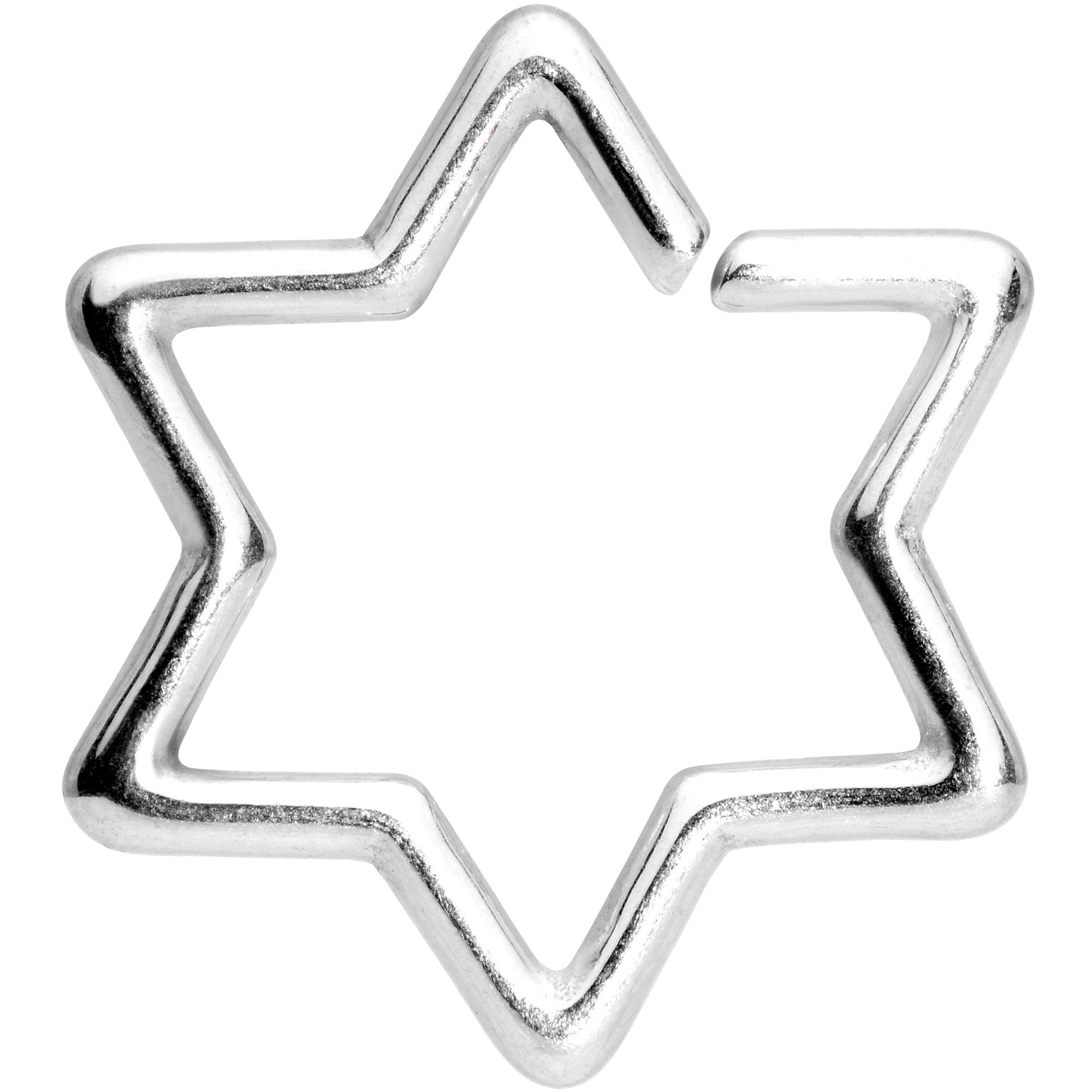 BodyCandy 16G 5/16 Hexagram Star of David Closure Ring — main product shot