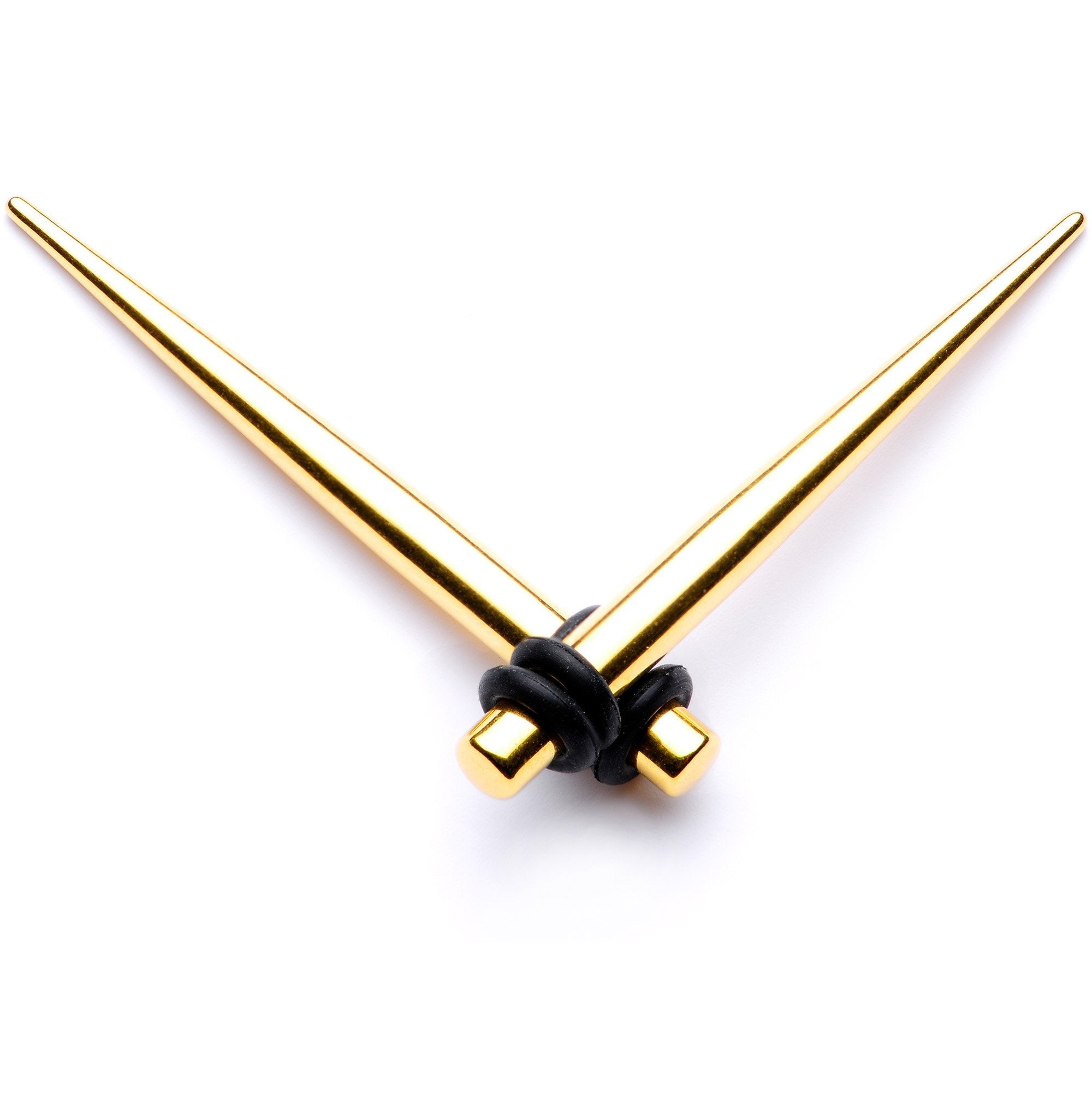 BodyCandy Gold Tone Anodized Straight Taper Set Available in Sizes  12G to 00G — color variant