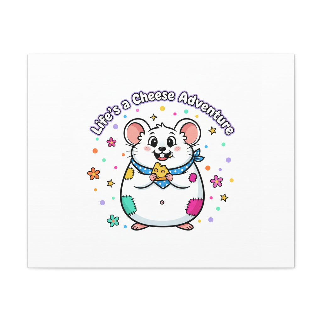 Life's a Cheese Adventure Canvas | Rodent-Core rat art print