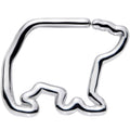 BodyCandy 16G 5/16 Polar Bear Closure Ring — main product shot