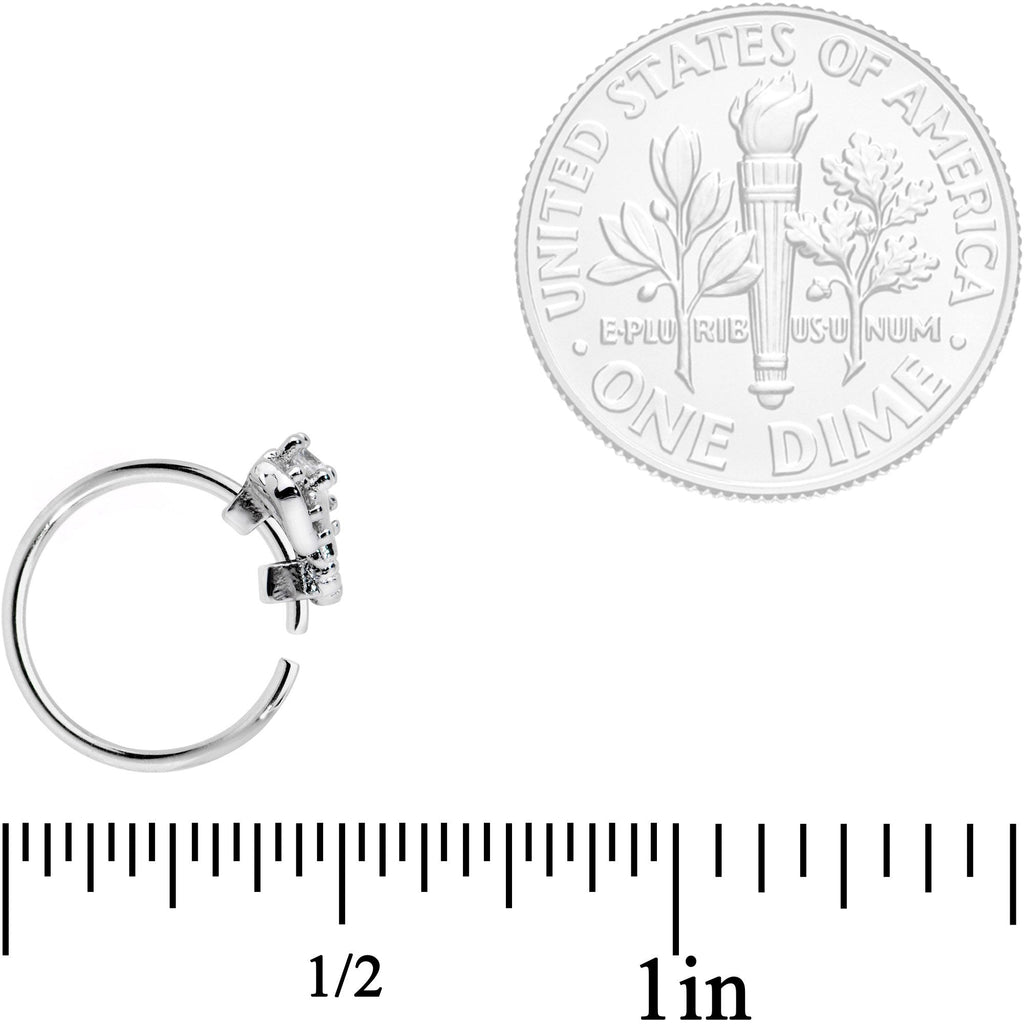 BodyCandy 20G 5/16 Clear Gem Enticing Elephant Nose Hoop — lifestyle context
