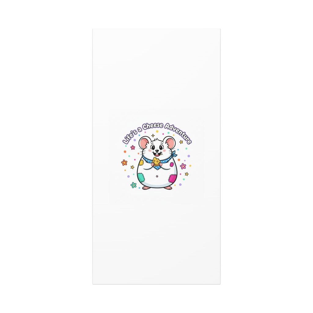 Life's a Cheese Adventure Canvas | Rodent-Core rat art print