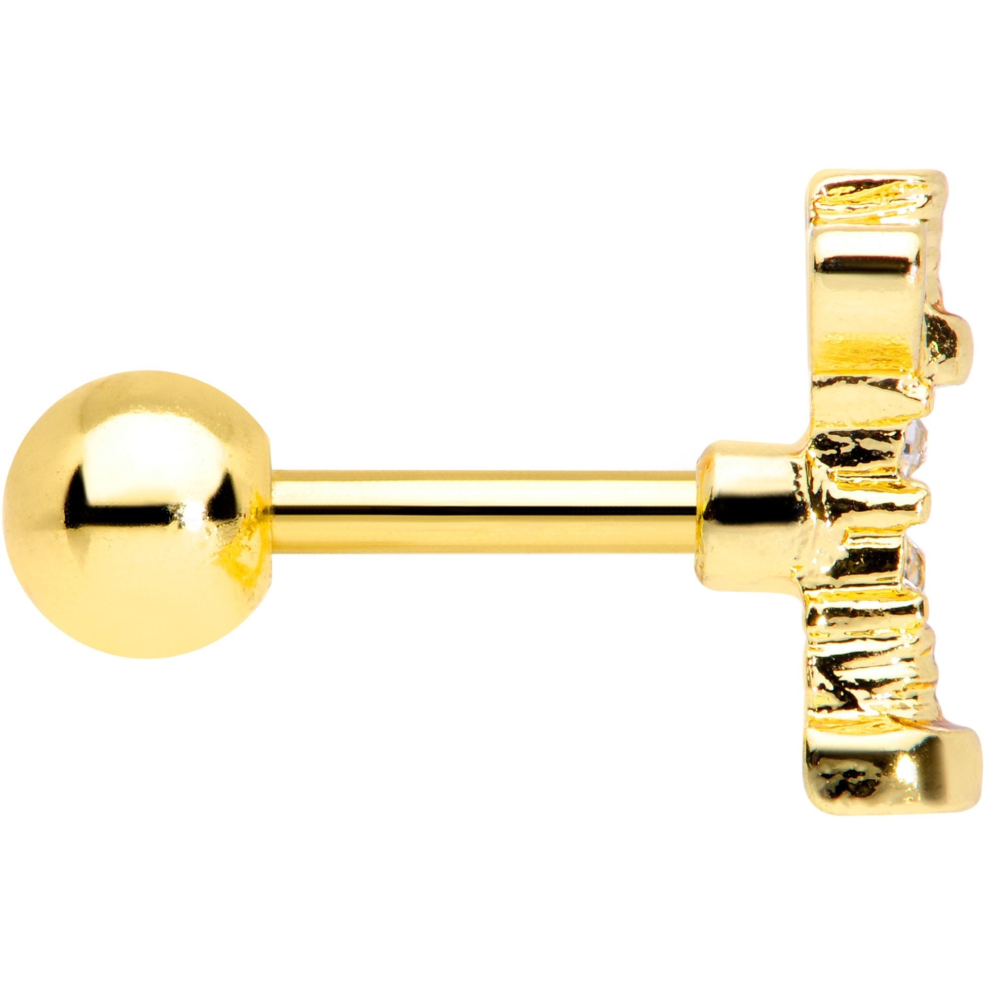 BodyCandy 16G 1/4 Clear CZ Gem Gold Tone Wing Nut Cartilage Tragus Earring — lifestyle context