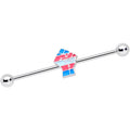BodyCandy 14G Pink Blue Transgender Pride Fist Barbell Industrial 38mm — main product shot