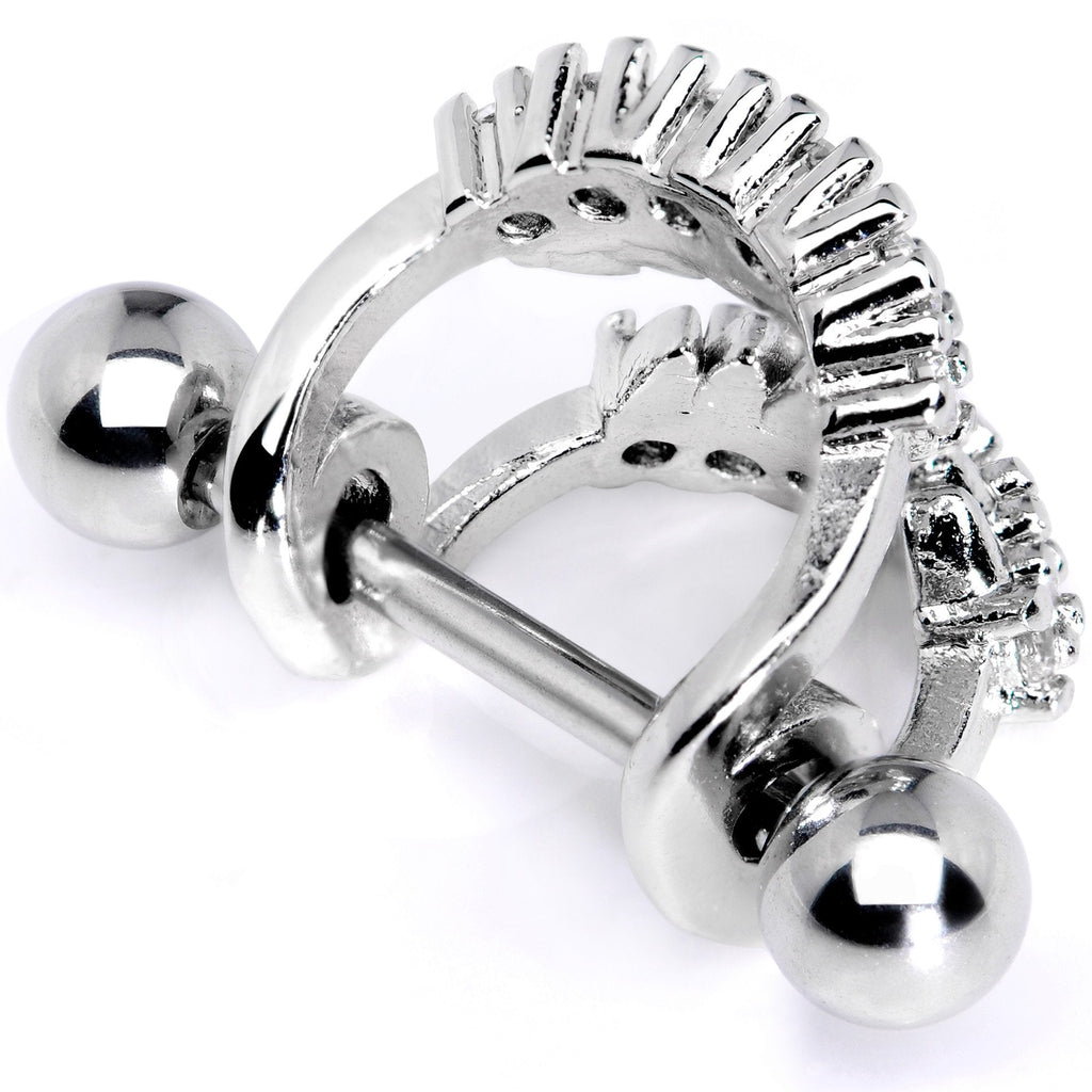 BodyCandy 16G 1/2 Clear CZ Gem Scary Monster Fangs Cartilage Cuff — lifestyle context