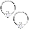 BodyCandy 14G 1/2 Bumble Bee BCR Captive Nipple Ring Set — main product shot