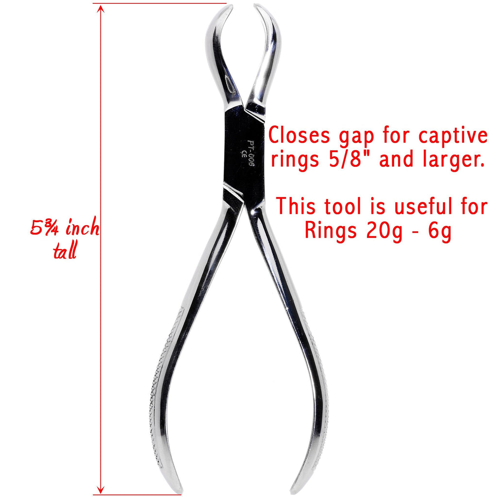 BodyCandy Large Body Jewelry Ring CLOSER Pliers 5 1/2 — alternative angle