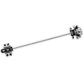 BodyCandy 14G Renaissance Flair Industrial Barbell 38mm — main product shot