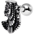 BodyCandy 16G 1/4 Black Gem Egypt Cleopatra Anubis Cartilage Tragus Earring — main product shot