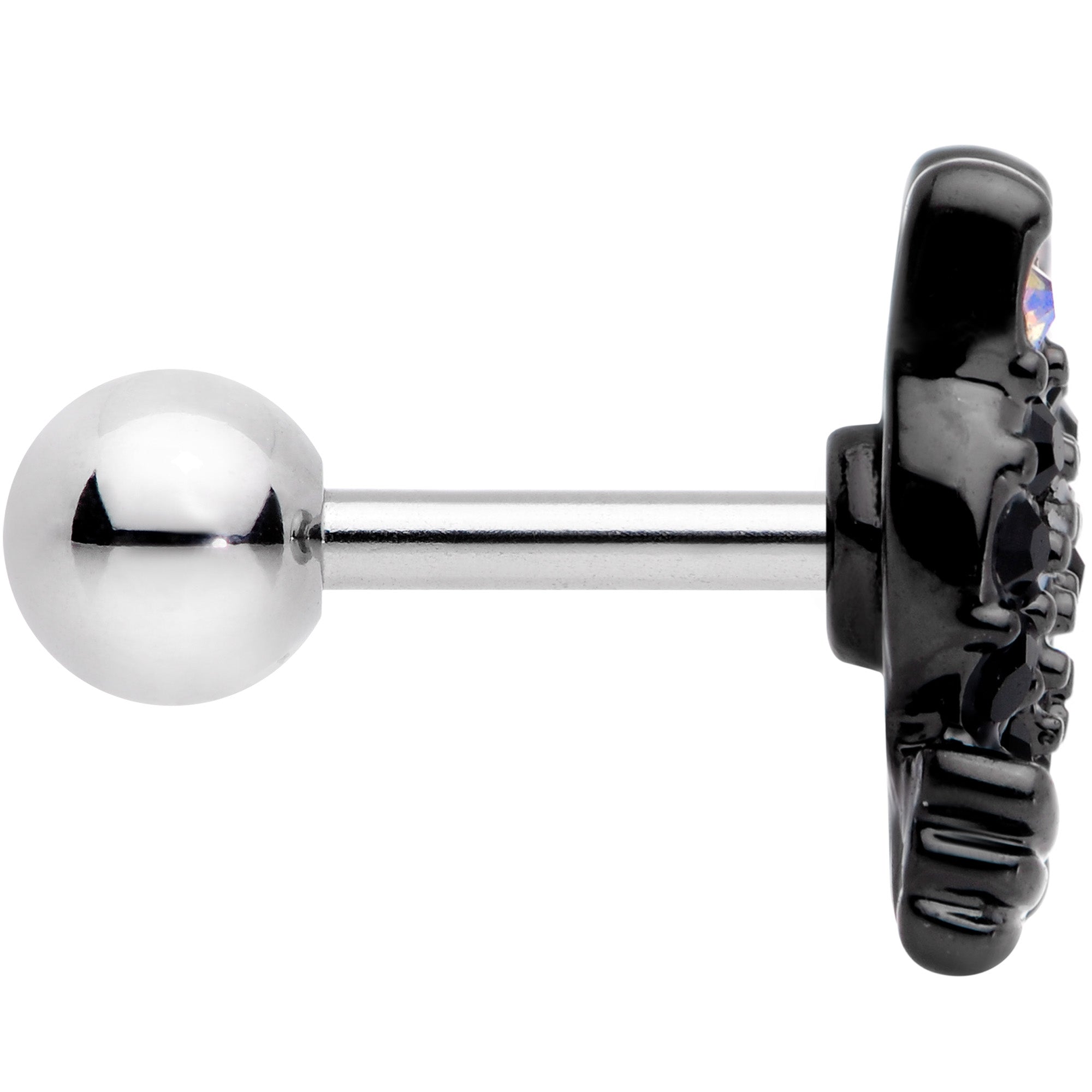 BodyCandy 16G 1/4 Black Aurora Gem Crafty Kitty Cat Cartilage Tragus Earring — lifestyle context