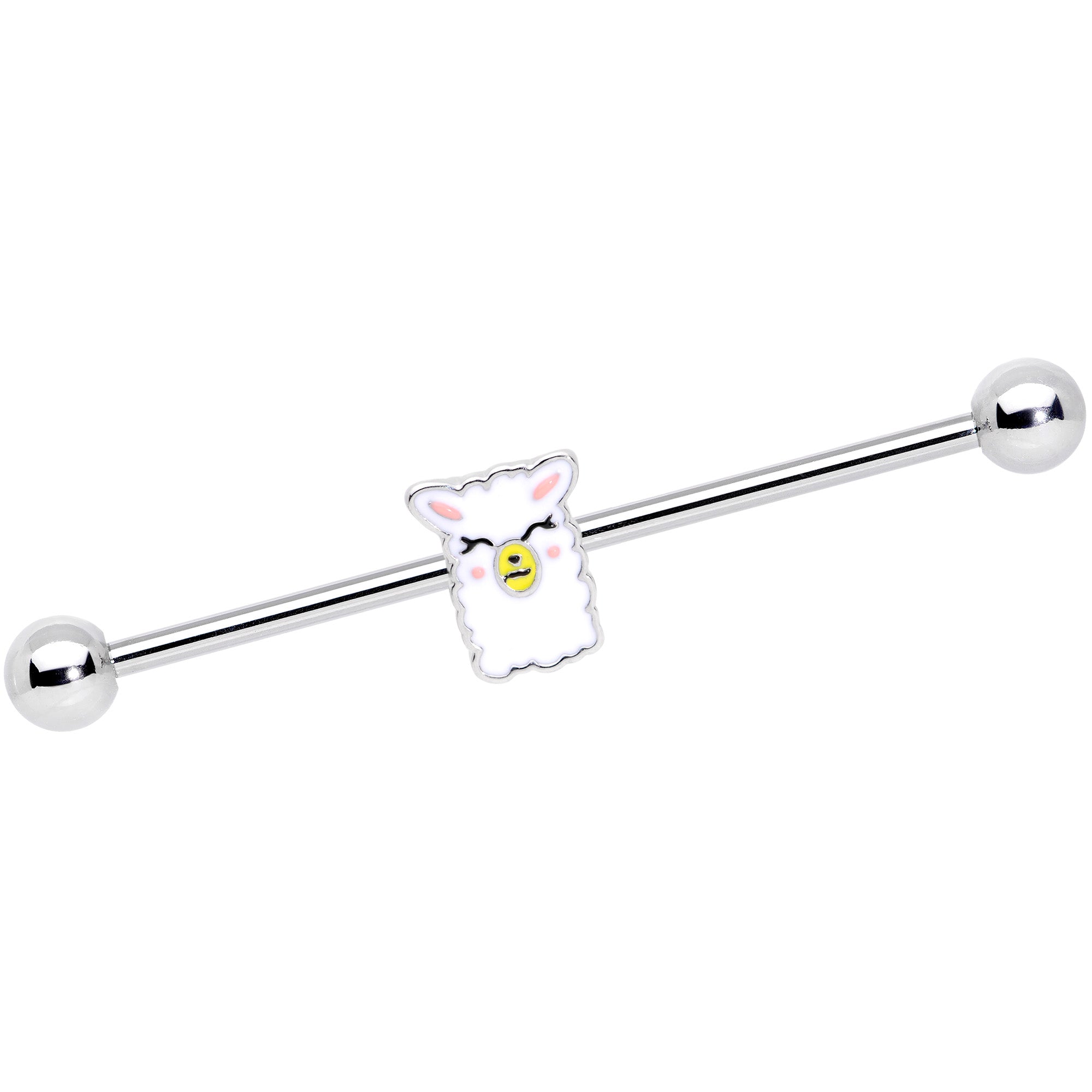 BodyCandy 14G Sweet Llama Industrial Barbell 38mm — main product shot