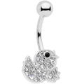 BodyCandy Clear Black Gem Ducky Belly Ring — main product shot