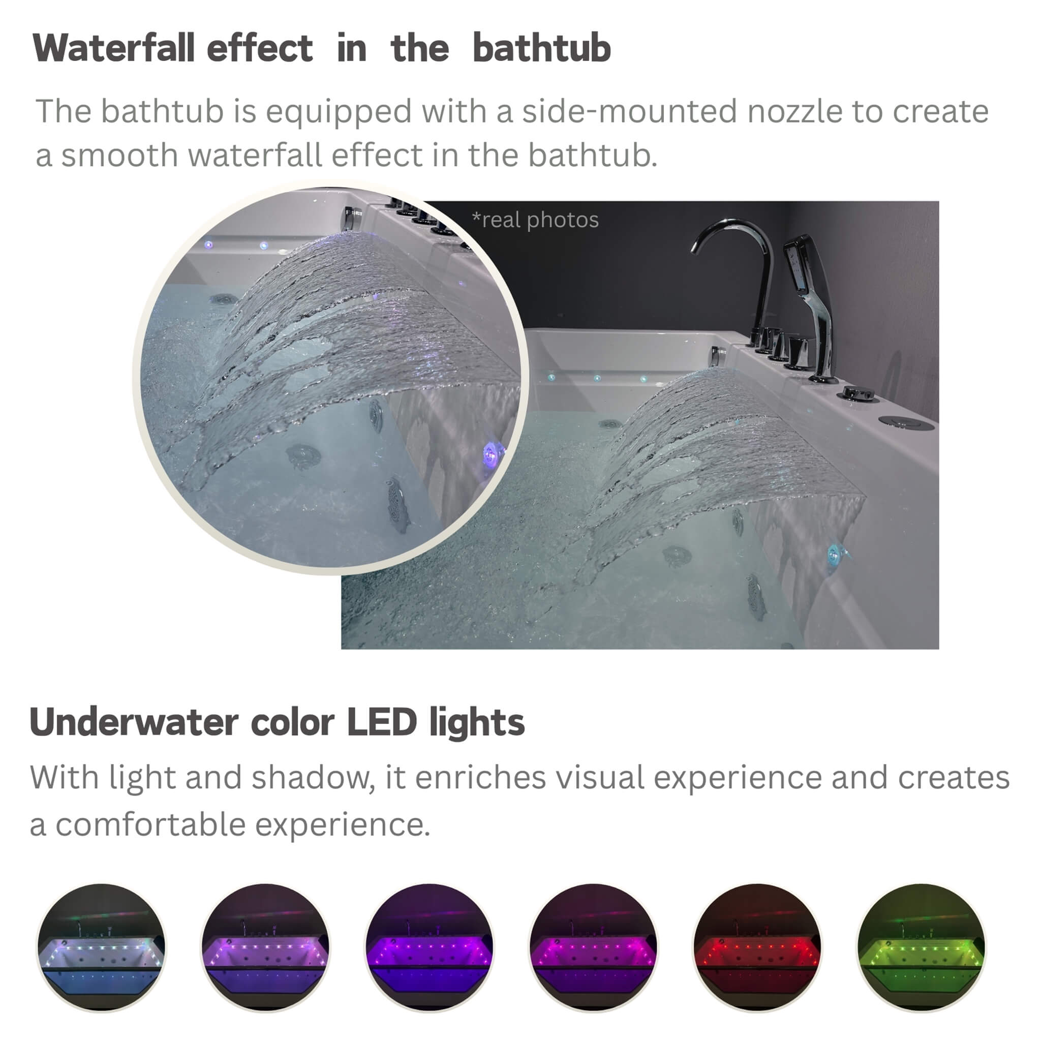 Nuvia Veloria 67-Inch 7-Jets Hydrotherapy Whirlpool Bathtub With Glass Panel (SAK25480) – SAKSBY WHOLESALE, view 8