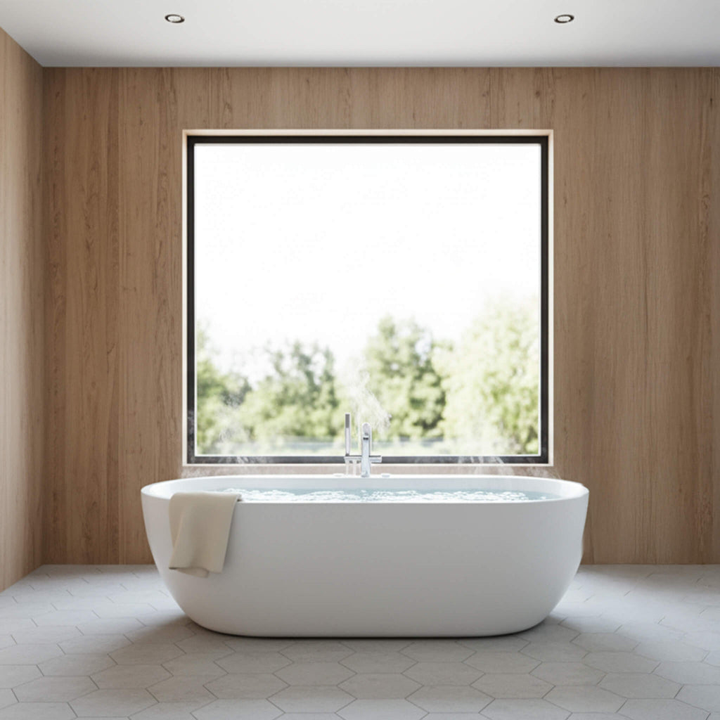 Nuvia Cascade 67-Inch Whirlpool Air Bath Soaking Tub With Adjustable Air Blower [No Faucet] (SAK68427) – SAKSBY WHOLESALE