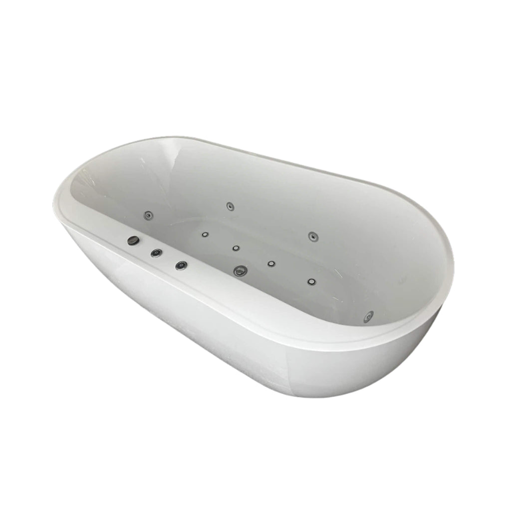 Nuvia Cascade 67-Inch Whirlpool Air Bath Soaking Tub With Adjustable Air Blower [No Faucet] (SAK68427) – SAKSBY WHOLESALE, vi