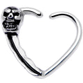 BodyCandy 16G 3/8 Halloween Skull Valentine Heart Right Ear Closure Ring — main product shot