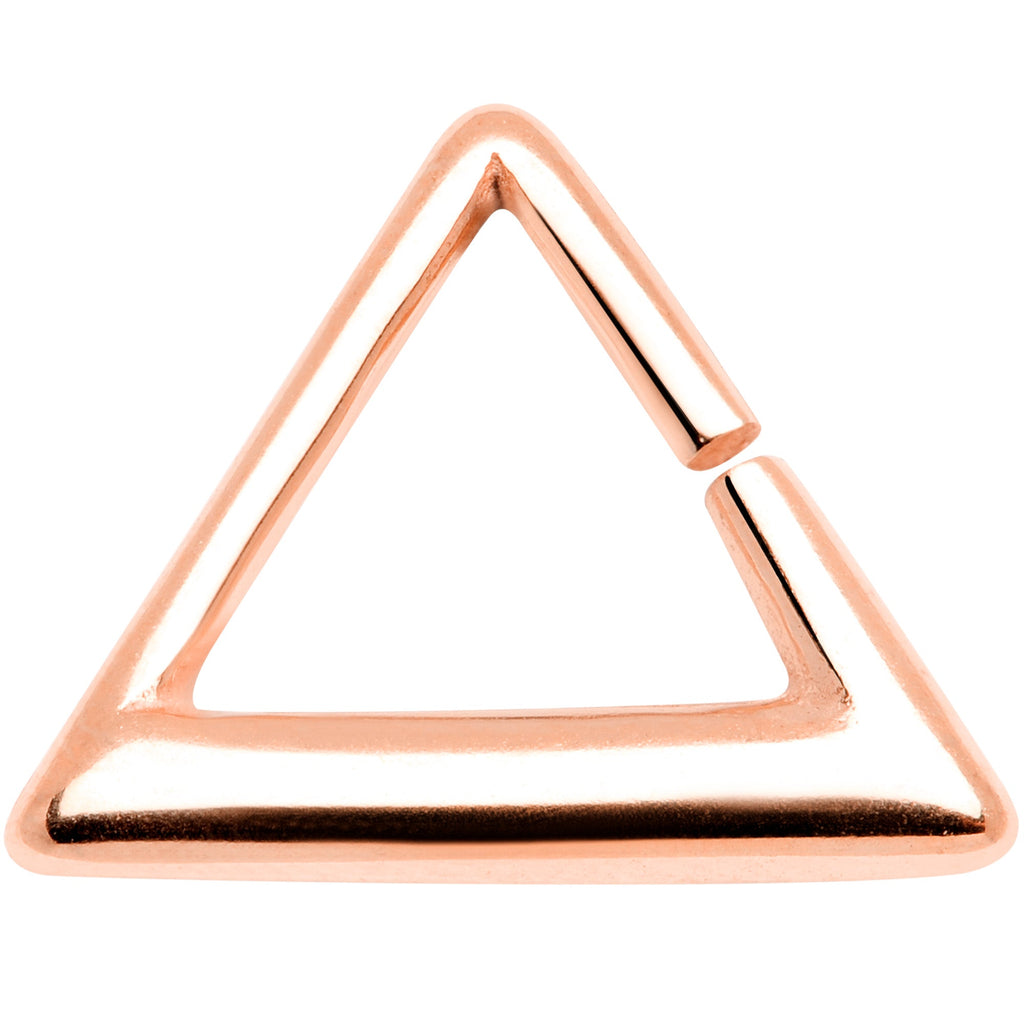 BodyCandy 16G 5/16 Rose Gold Tone Triangle Cartilage Tragus Daith — main product shot