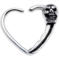 BodyCandy 16G 3/8 Love Heart Scary Skull Left Ear Closure Ring — main product shot
