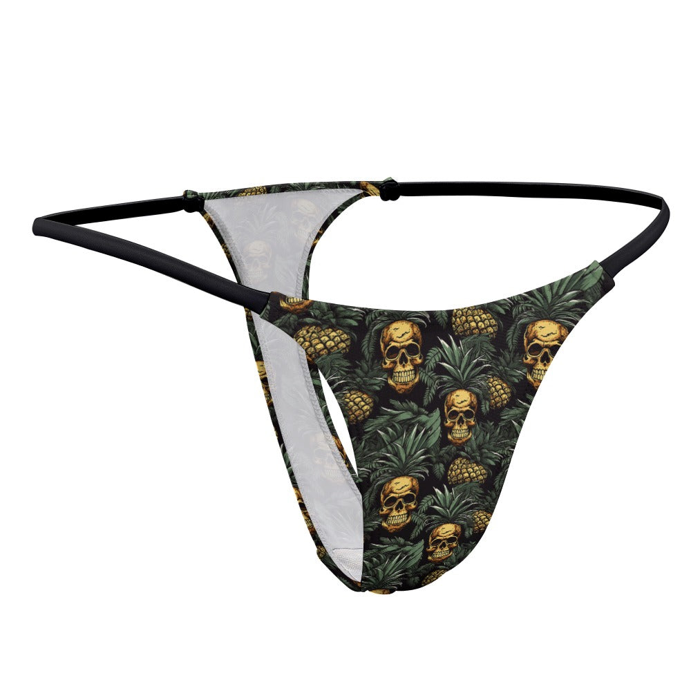 Luckless Outfitters Pineapple Skull Thong — size reference