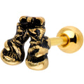 BodyCandy 16G 1/4 Gold Tone Boxing Gloves Cartilage Tragus Earring — main product shot