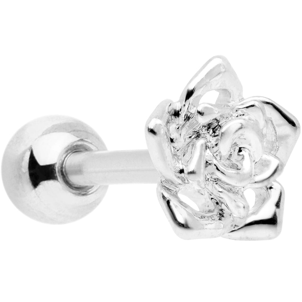 BodyCandy 16G 1/4 Openwork Rose Flower Cartilage Tragus Earring — main product shot