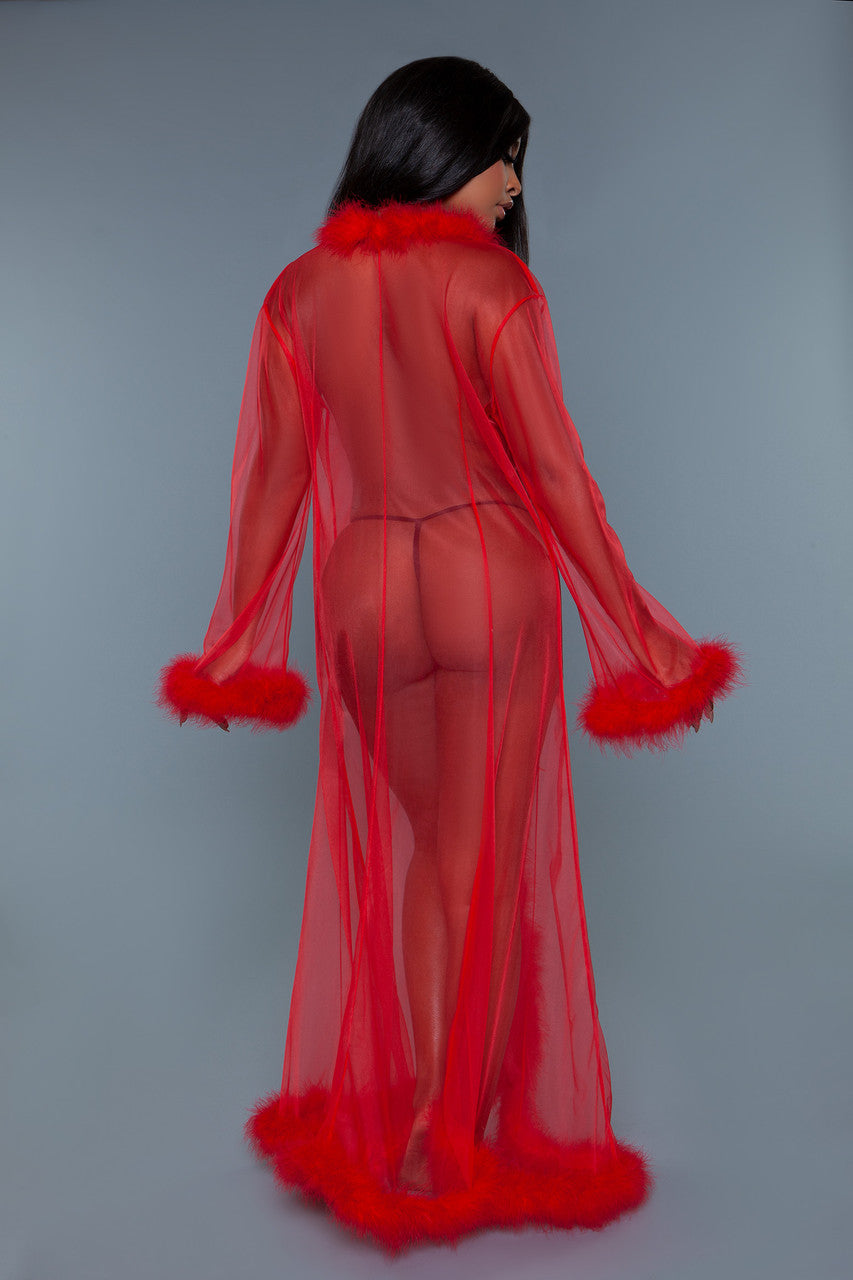Love Spark Cove | Intimate Apparel, Pleasure Shop & Free Shipping BW1650 Marabou Robe — feature highlight