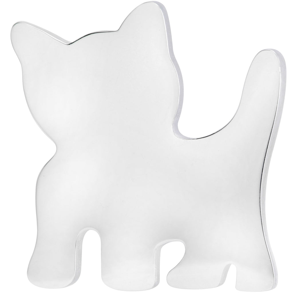 BodyCandy Steel Cat Lover Kitty Cat Single Flare Plug Set 14G to 0G — side view
