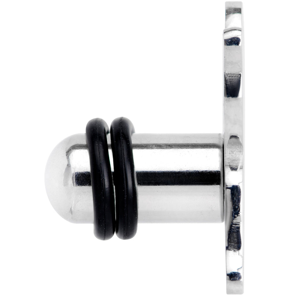 BodyCandy Steel Cat Lover Kitty Cat Single Flare Plug Set 14G to 0G — back view