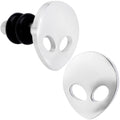BodyCandy Steel Space Alien Single Flare Plug Set 14G to 2G — size reference