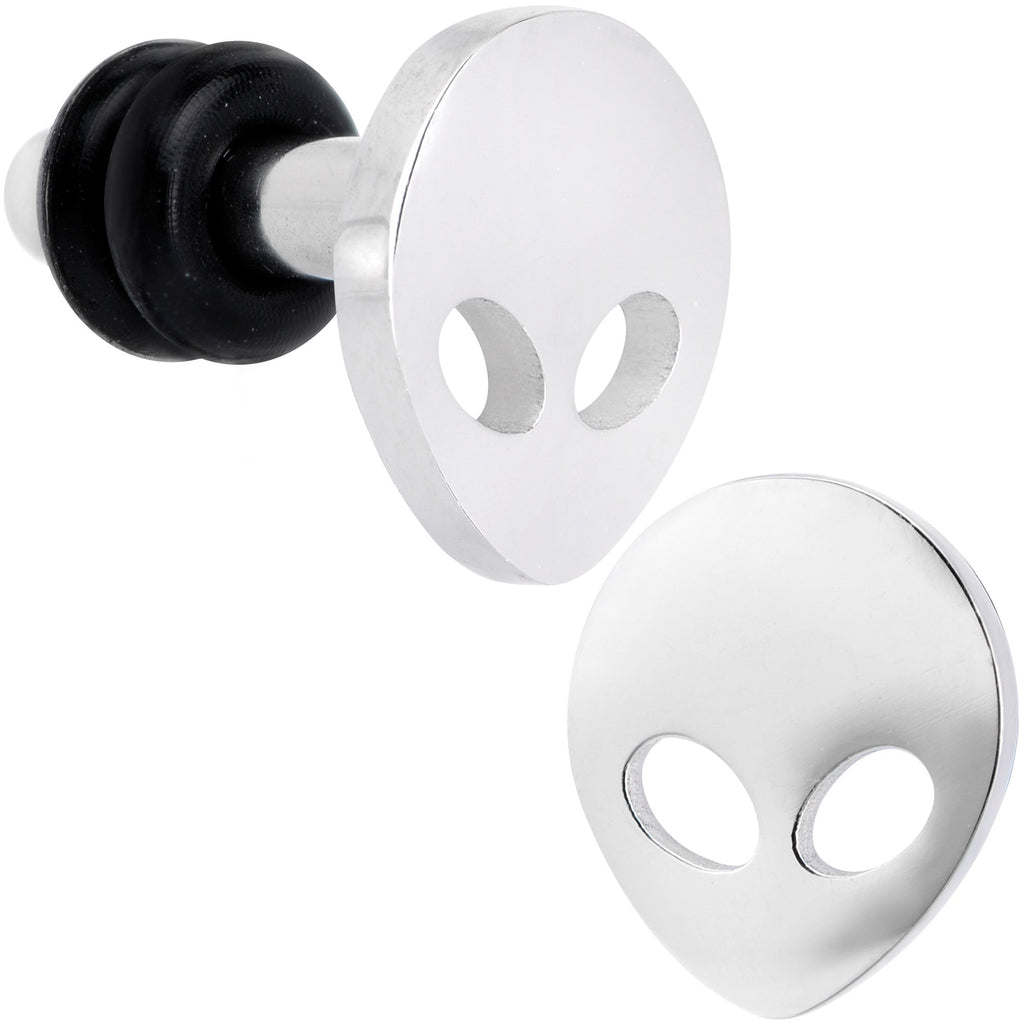 BodyCandy Steel Space Alien Single Flare Plug Set 14G to 2G — color detail