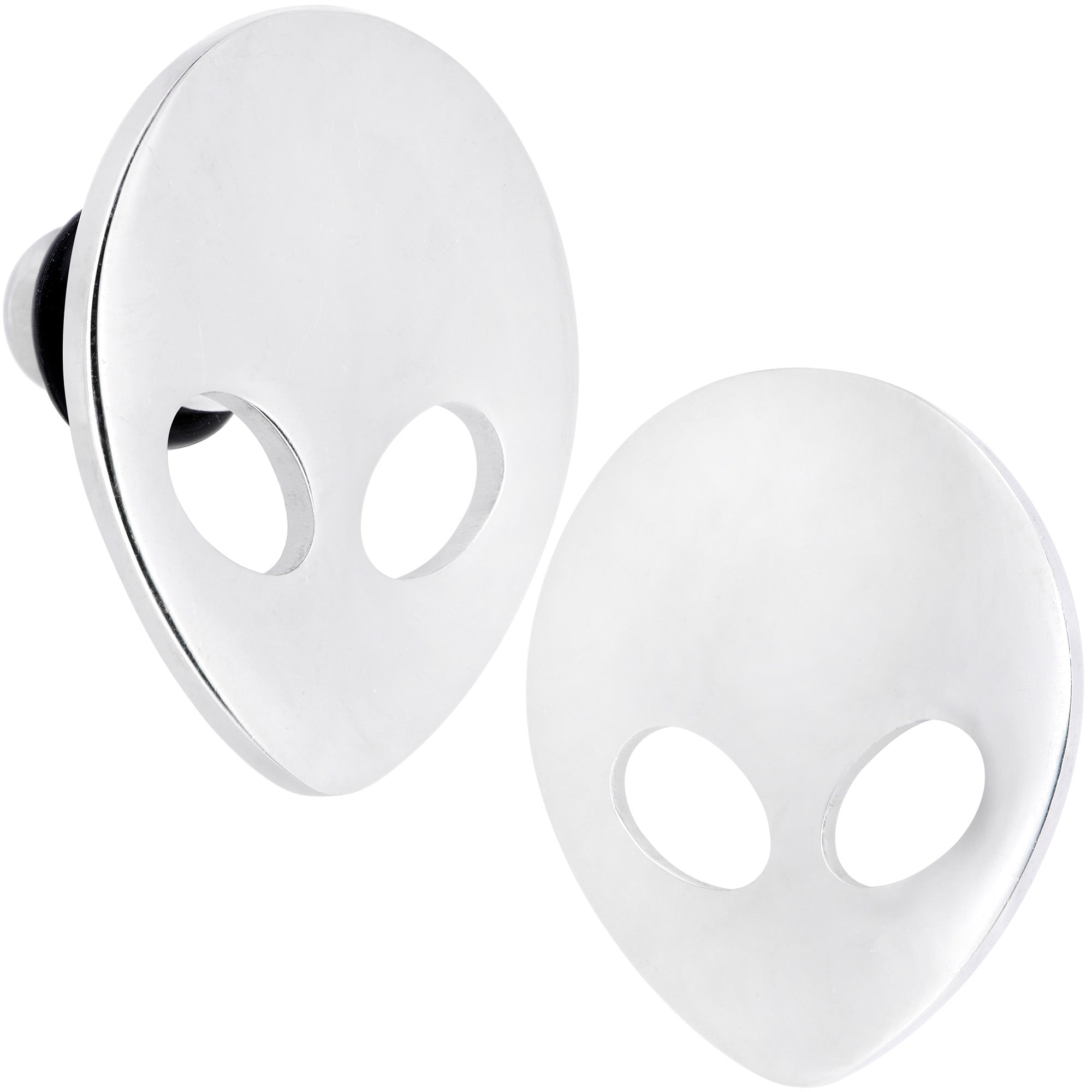BodyCandy Steel Space Alien Single Flare Plug Set 14G to 2G — fabric or material detail