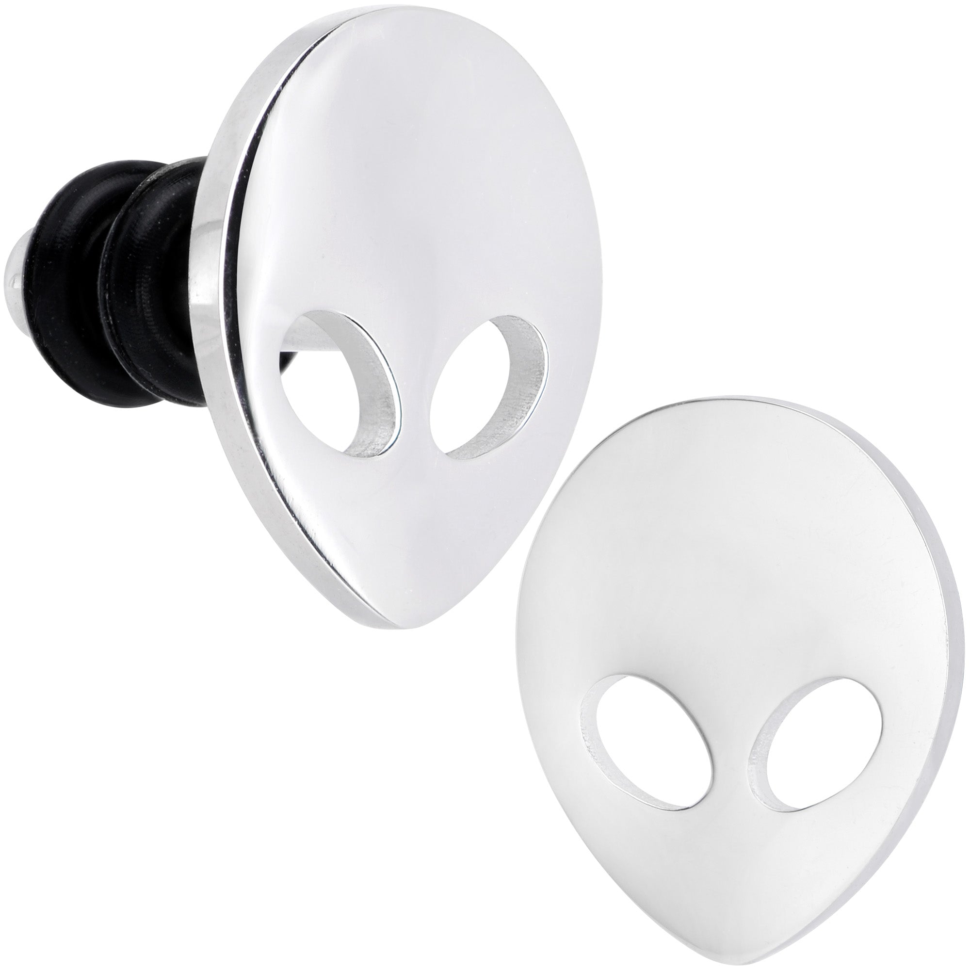 BodyCandy Steel Space Alien Single Flare Plug Set 14G to 2G — packaging