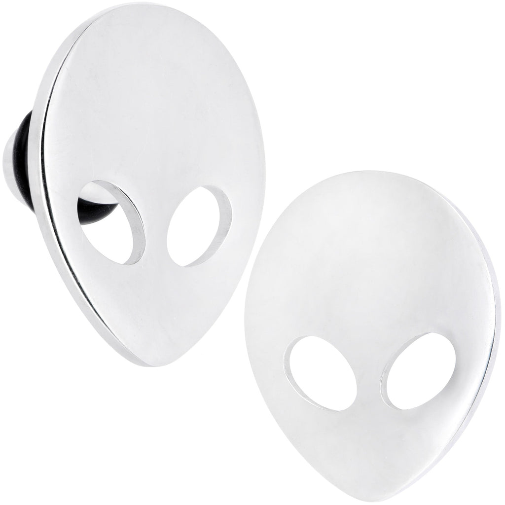 BodyCandy Steel Space Alien Single Flare Plug Set 14G to 2G — lifestyle context