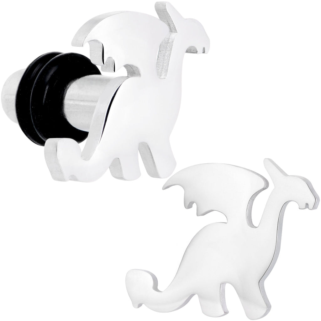 BodyCandy Steel Fantasy Dragon Single Flare Plug Set 14G to 2G — packaging